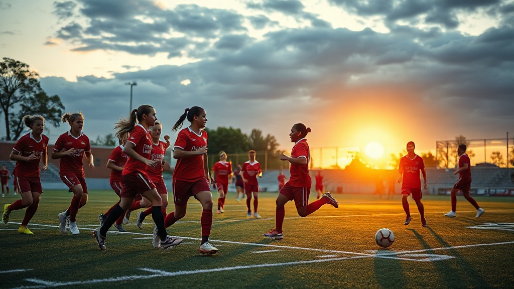 Student-athletes competing at sunset in Your Area